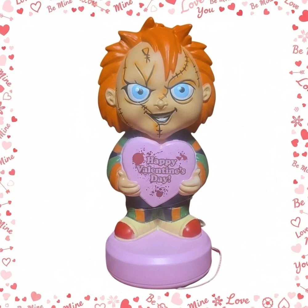 Chucky Blow Mold Lamp 12in Valentine's Day‎ Horror Decor Light Universal Studios